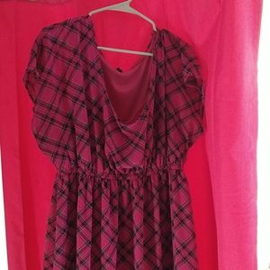 Torrid pink plaid dress